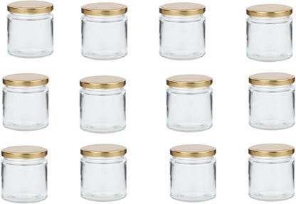 Pack of 12 Glass Tea Coffee & Sugar Container  - 50 ml 1st Time Clear