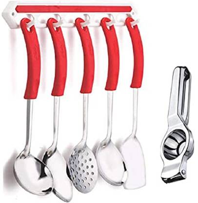 ALLTECK IN nilli red cooking spoon & lemon press Kitchen Tool Set