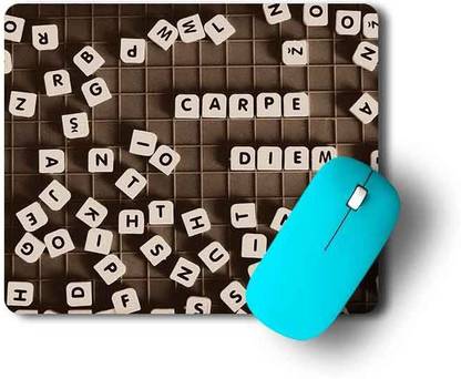 Yellow Alley Printed Mouse Pad for Laptop & Computer|Scrabble Game Design|Non-Slip, Dust Free, Optical Friendly Rectangular Mouse Pad Without Wrist Support|Friendly for all types of Mouse Non Slip Base Mousepad