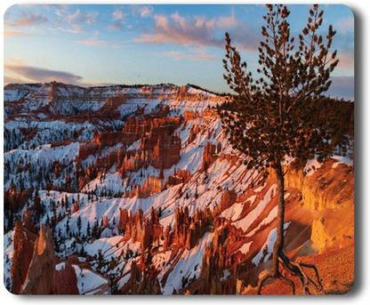 Go Green Tale Nature Mountains Rubber Base Matte Finish Soft Rectangular Mouse Pad|polyester Coating Rubber Mouse Pad|Anti-Slippery Mouse Pads for Desktop & Laptop Computers Non Slip Base Mousepad