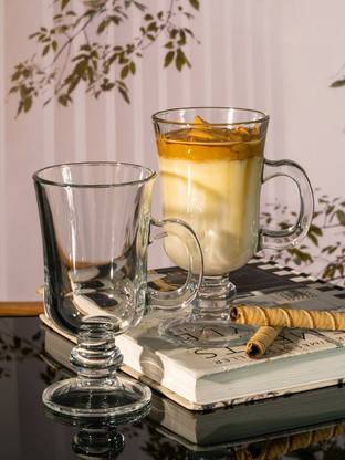PASABAHCE Glass Irish Coffee (Set of 2 Pieces) Glass Coffee Mug