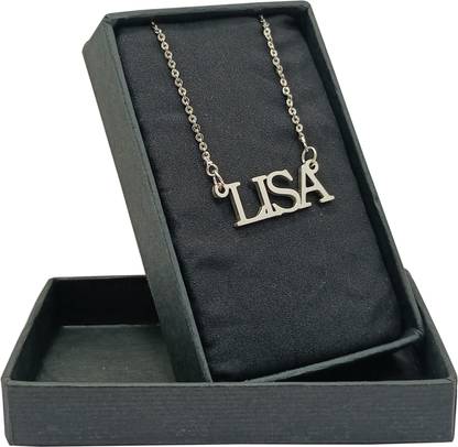 AS Jewels Blackpink Lisa Name Pendant for girls and boys Kpop fan Silver Brass