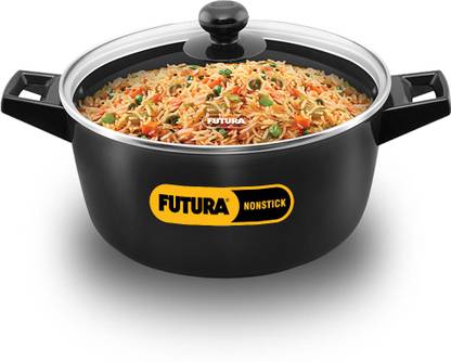 Hawkins Cook n Serve Bowl with Glass Lid (NCB40G) Stew Pan 24 cm diameter with Lid 4 L capacity