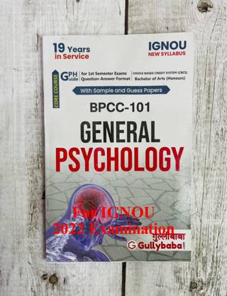 BPCC101-Introduction To Psychology (English Medium)-Latest New Book For Upcoming IGNOU Exams,BPCC-101,BPCC 101