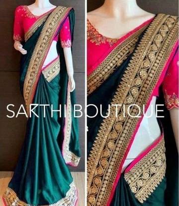 PARI DESIGNER Embellished Fashion Art Silk Saree with Unstitched Blouse