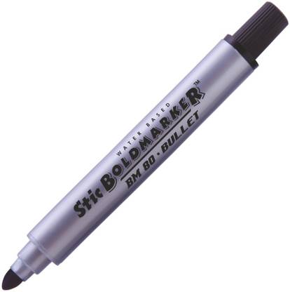 STIC 10 Pcs Black Broad Tip Marker Art Pen Artist Set Thick Point Colouring Markers Bold Marker Whiteboard Nib Sketch Pen