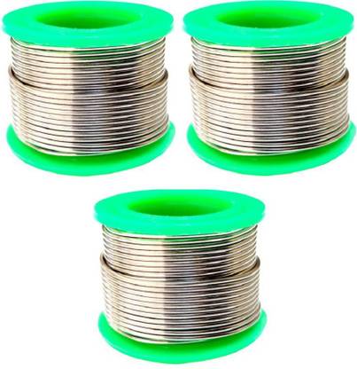 Satguru Sales 0.5mm Aluminum Shelled 20g Soldering Wire Roll 60 W Simple (Round Tip) Pack of 3 60 W Temperature Controlled