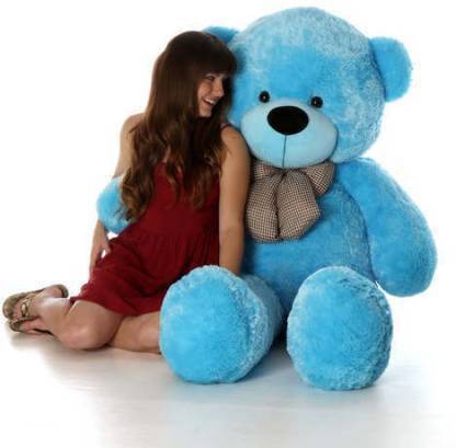 Osjs TEDDYBEAR SKY BLUE TEDDY BEAR HUGGABLE CUTE SOFT TOY  - 90 cm