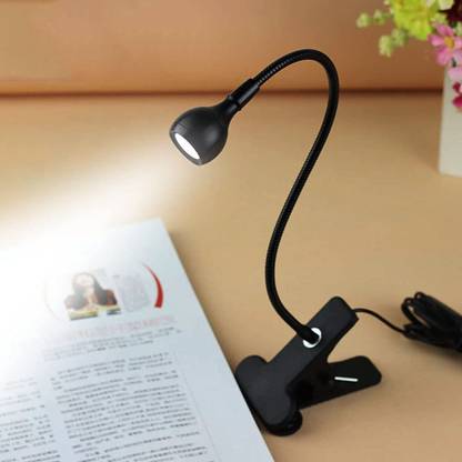 SKYHEAVEN 3W Reading Light LED Rechargeable Flicker FreeDesk Book Lamp (Natural Light, 4000K) Study Lamp Table Desk Lamp (Black, Pack of 1) Study Lamp