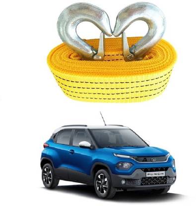 BBM Cars/ Van/ SUV Towing Rope Nylon Cable Extra Strong Heavy Duty with 3 Ton Capacity 2.5mtr Long Suitable for Tata Punch 2.5 m Towing Cable