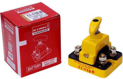 KAMEI BATTERY CUT-OFF SWITCH HEAVY DUTY FOR CARS, TRUCKS, LCVS, THREE WHEELERS, UNIVERSAL WITH COPPER TERMINALS & CONNECTORS, O.E. QUALITY, 4 SLOTS, BOTH SIDE CONNECTION 100 Ah Battery for All Vehicles