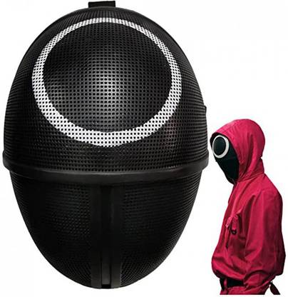 HALO NATION Squid Game Mask - Circle Masked Man Squid Games Round Mask Man - Pack of 1 Circle Man Mask