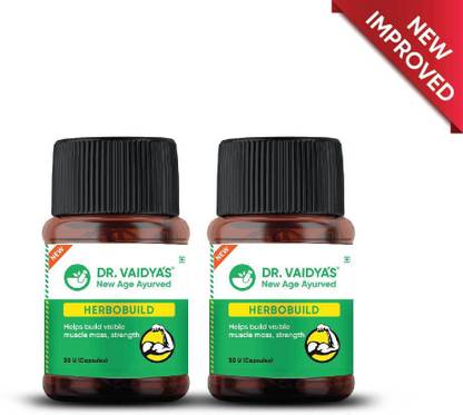 DR. VAIDYA'S Herbobuild - Ayurvedic Capsules For Muscle Gain with Ashwagandha