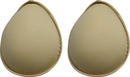 BENCOMM Mastectomy Micro Fibre Filled Fake Breast E Cup One Pair - Beige (Size-40) Cotton Masectomy Bra Pads