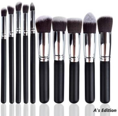 THR3E STROKES Synthetic Kabuki Foundation Face Powder Blush Eyeshadow Brush Makeup Brush Kit Makeup Brushes Applicator Set