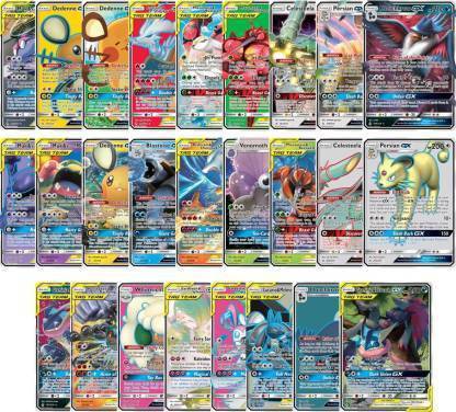 WHITE POPCORN TRADING CARD GAMES Unbroken Bonds Series GX cards Set of 32 ( Non Holo, Non Repeated)