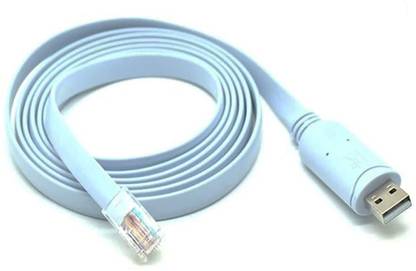 dhruvga Ethernet Cable 1.8 m Console Cable, USB Console Cable, USB to RJ45 Console 1.8m Serial Console Cable with FTDI Chip Compatible with Routers/Switches for Laptops in Windows etc.(DHV-CBL-0155)