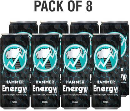 Xotik Hammer Energy Drink - Combo of 8 Energy Drinks | 250ML Each… Energy Drink