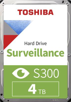 TOSHIBA S300 Surveillance 4 TB Surveillance Systems Silver SATA Internal Hard Disk Drive (HDD) (HDWT740UZSVA)