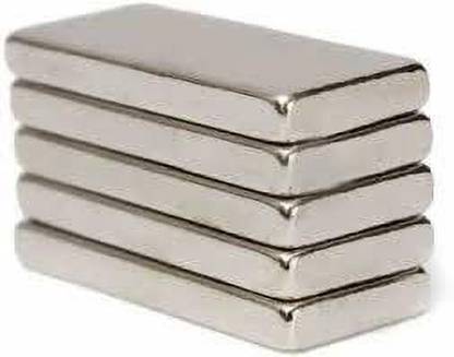 GMT 10 Pieces of 20X10X2mm Neodymium Magnets - Rectangle/Block magnets - Rare Earth magnets for Fridge, Office, Science projects Magnet Pack of 10 (Silver) Multipurpose Office Magnets Pack of 10