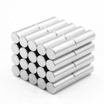 GMT 40 Pieces of 10X25mm Neodymium Magnets - Cylinder magnets - Rare Earth magnets for Fridge, Office, Science projects Magnet Pack of 40 (Silver) Multipurpose Office Magnets Pack of 40