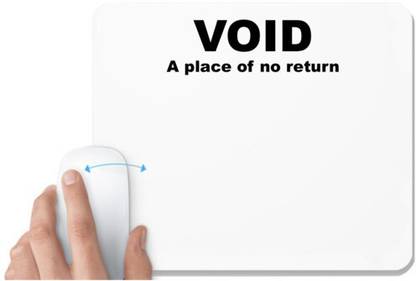 UDNAG White Mousepad 'Coder | VOID a place of no return' for Computer / PC / Laptop [230 x 200 x 5mm] Mousepad