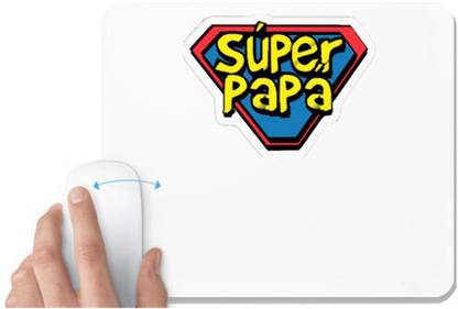 UDNAG White Mousepad 'Pappa' for Computer / PC / Laptop [230 x 200 x 5mm] Non Slip Base Mousepad