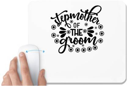 UDNAG White Mousepad 'Stepmom | Stepmother of the' for Computer / PC / Laptop [230 x 200 x 5mm] Non Slip Base Mousepad