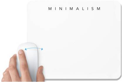 UDNAG White Mousepad 'Minimalism' for Computer / PC / Laptop [230 x 200 x 5mm] Non Slip Base Mousepad