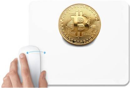 UDNAG White Mousepad 'Cryptocurrency | Bitcoin' for Computer / PC / Laptop [230 x 200 x 5mm] Mousepad