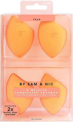 MYN Professional Original REAL TECHNIQUES Miracle Complexion Sponge (Set of 4) Latex-Free Makeup Blender