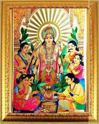 ROYALHUB vrihaspati bhagwan / satya narayan photo frame Religious Frame
