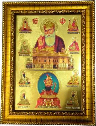 ROYALSHOP DUS GURU / GURU NANAK DEV JI PHOTO FRAME Religious Frame