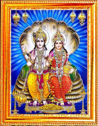 SUNINOW vishnu laxmi photo frame |vishnu photo Religious Frame
