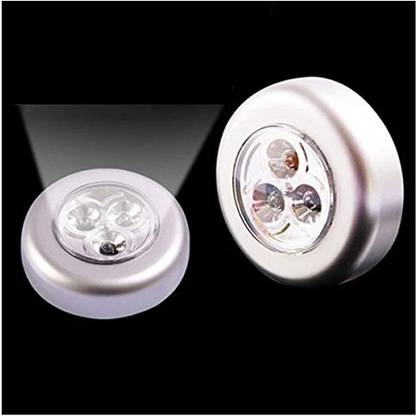 Kinematic Enterprise LED Push Touch Lamp Mini Round Emergency Light with Stick Tape - LED Spot Light Smart Bulb