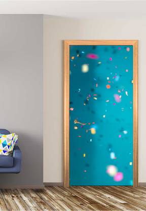 A.T PRINTING SERVICES 76.2 cm paper sheet Self-Adhesive Waterproof Door Stickers/wapaper size(30x78 inch) Self Adhesive Sticker