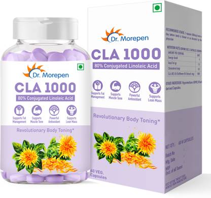 Dr. Morepen CLA 1000 Conjugated Linoleic Acid- Natural Support- Muscle Retention, Weight loss