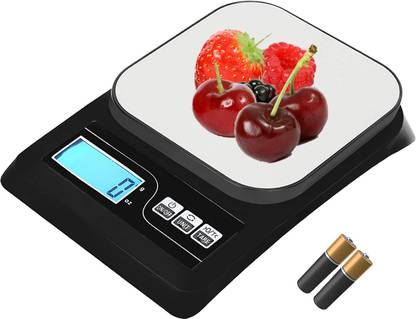 Qozent Kitchen Weighing Scale- 10 kg Kitchen Scale, Food Scale, Digital Scale Beautiful LCD Screen, 2 Measurement Units, Gram Scale Used for Weight Loss, Baking, Cooking /27/AQaa Weighing Scale