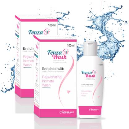 FENZA Wash Expert Intimate Hygiene Wash, 100 - ml (Pack of 2), Enriched with Tea Tree Oil & Sea Buckthorn Oil, Anti-Bacterial Properties prevents Infections,Itching,Irritation & Dryness. Intimate Wash