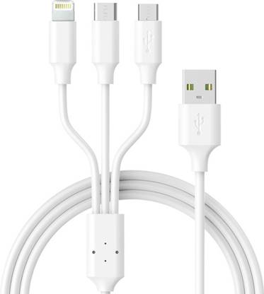 LA'FORTE USB Type C Cable 2 A 1.2 m 3 in 1 PVC Soft and Superior