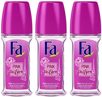 FA Pink Passion Deodorant Roll On 50ml (Pack Of 3) Deodorant Roll-on  -  For Women