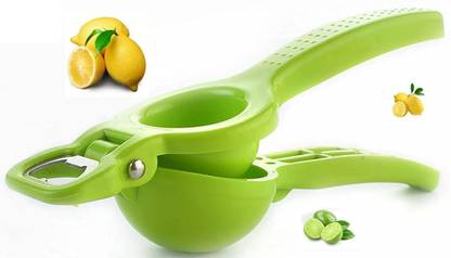 BadiWal Plastic Lemon Juicer ( made of high quality ABS materials,Heavy duty Unbreakable Body,Opener stainless Steel Blade,Easy To Use & Clean,FUNCTIONALLY EASY 2 in 1 LEMON SQUEEZER WITH BOTTLE OPENER. Hand Juicer