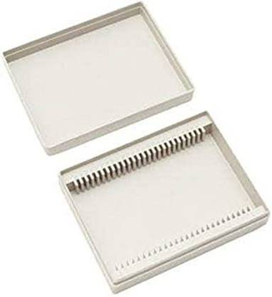 Shakuntla Slide box for 25 prepared slides microscope slide box with index,side box plastic Microscope Slide Box