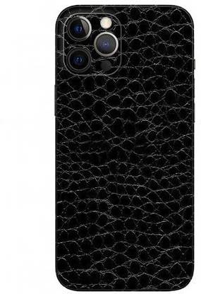 DZIRE Black Crocodile Series Mobile Skin Sticker for iPhone 12 Pro Max [Back, Camera and Side] - Design 004 Mobile Skin