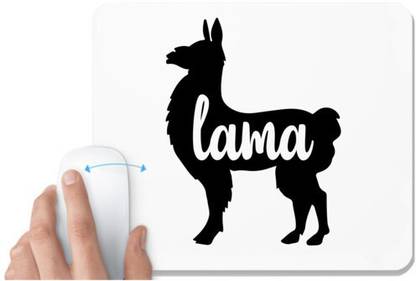 UDNAG White Mousepad 'lama | lama' for Computer / PC / Laptop [230 x 200 x 5mm] Mousepad