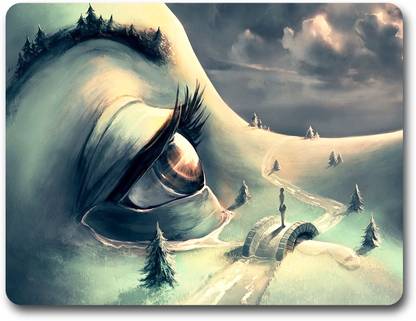 BeSo Deep Eye The Untold Story Gaming Mouse Pads | Non Slippery Rubber Base | Matt Finish | Resistance Coating Compatible for Work from Home, Office,PC, Laptop & Desktop Non Slip Base Mousepad