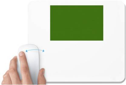 UDNAG White Mousepad '| Green Background' for Computer / PC / Laptop [230 x 200 x 5mm] Non Slip Base Mousepad