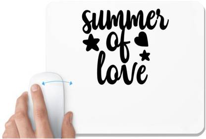 UDNAG White Mousepad 'Summer | summer of love' for Computer / PC / Laptop [230 x 200 x 5mm] Mousepad