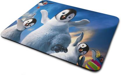 abloe Happy feet Mouse Pad Non-Slip Cartoon Mouse Pad Printed Mouse Pad for Gaming Computer, Laptop, PC Mouse Pad4 Non Slip Base Mousepad