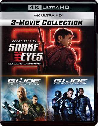 G.I. Joe Origins 3 Movies Collection: G.I. Joe: The Rise of Cobra + G.I. Joe: Retaliation + Snake Eyes (4K UHD) (3-Disc)